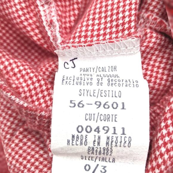 Vintage Red Gingham Bloomers Sz 0-3m - Picture 3 of 3